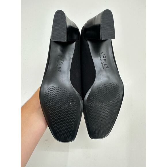 LizFlex by Liz Claiborne Womens Heels Size 6.5 Concord Black Suede Block Heel - Picture 6 of 10